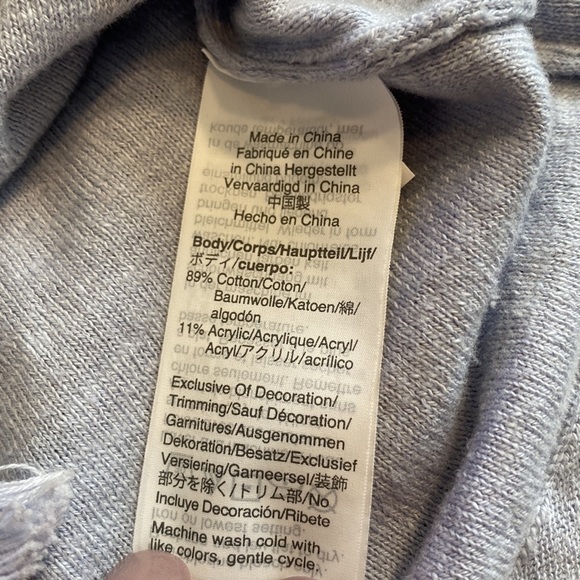 J. Crew Factory long sleeve top. Size M. Light blue. tassels at waist. - Picture 14 of 14